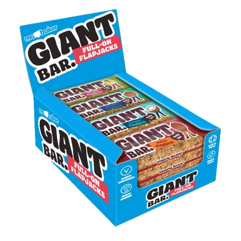 Ma Baker Giant Bar Full-On Flapjacks Mixed Nuts Bars 90g pack shot