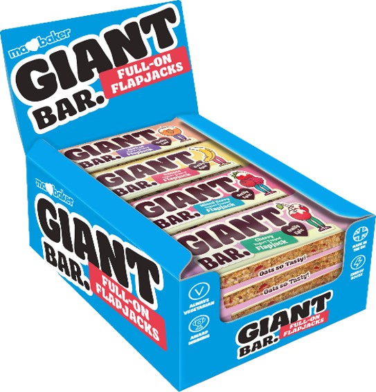 Ma Baker Giant Bar Full-On Flapjacks Mixed Yoghurt Coated Smothie Bars 90g pack shot