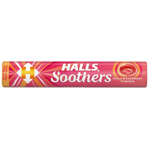 Halls Soothers Peach & Raspberry 45g pack shot