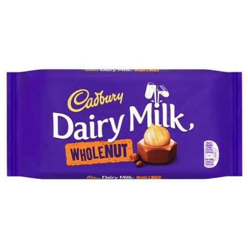 Cadbury Dairy Milk Wholenut 120g (E) pack shot