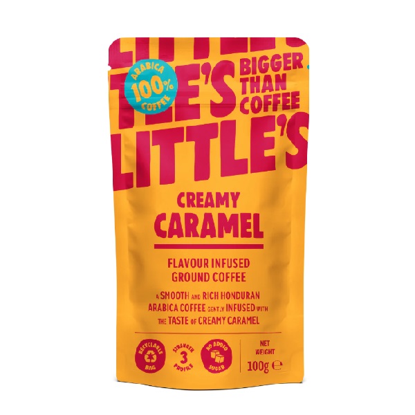 Littles Ground Coffee Creamy Caramel 100g pack shot
