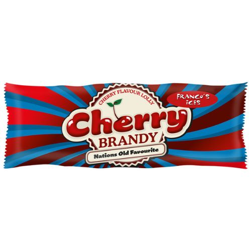 Francos Ices Cherry Brandy Lolly 70ml pack shot