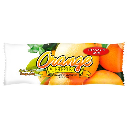 Francos Ices Orange Refresher Lolly 70ml pack shot