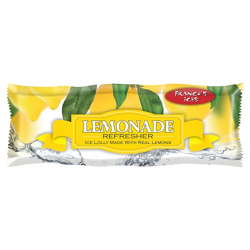 Francos Ices Lemonade Refresher Lolly 70ml pack shot