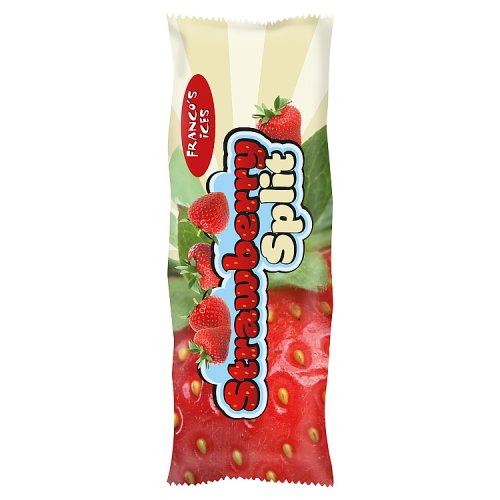 Francos Ices Strawberry Split Lolly 70ml pack shot