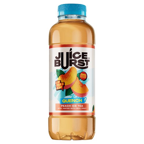 Juice Burst Peach Ice Tea 500ml pack shot