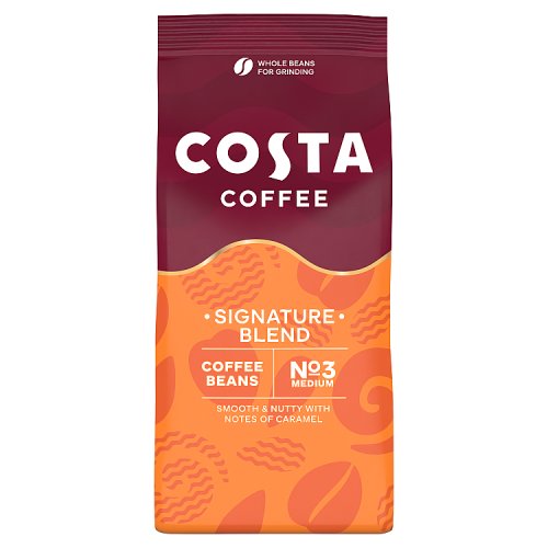 Costa Ground Coffee Signature Blend Beans 200g pack shot
