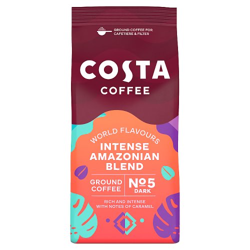Costa Coffee Amazonian Blend Roast & Ground 200g pack shot