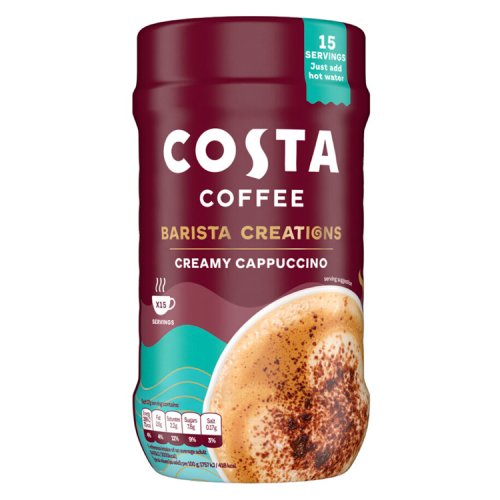 Costa Coffee Barista Creations Instant Creamy Cappuccino 255g pack shot