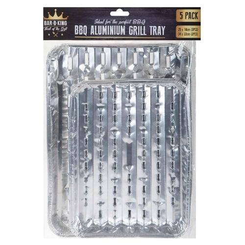 Bar-B-King Aluminium Grill Trays 5s pack shot