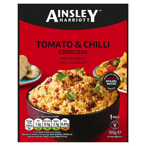 Ainsley Harriott Tomato & Chilli Couscous 100g pack shot