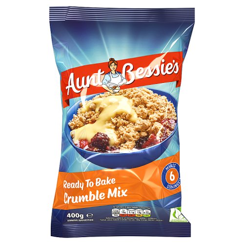 Aunt Bessies Golden Crumble Mix 400g pack shot