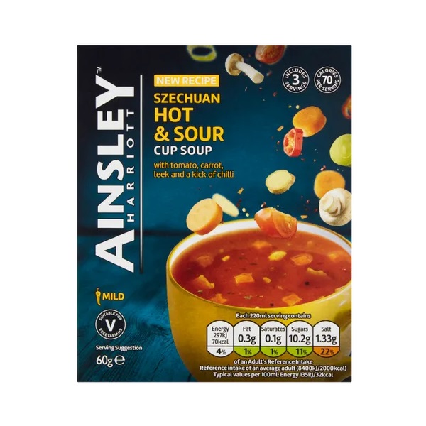 Ainsley Harriott Cup Soup Szechuan Hot & Sour 60g pack shot