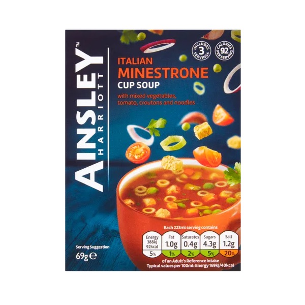 Ainsley Harriott Cup Soup Italian Minestrone 69g pack shot