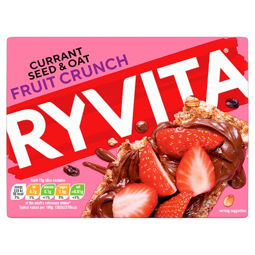 Ryvita Fruit Crunch Currants Seeds & Oats 200g pack shot