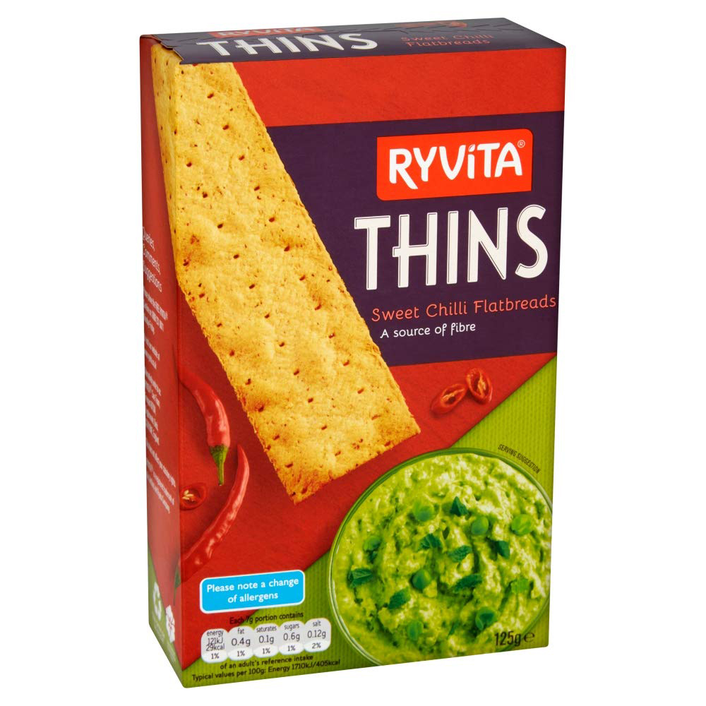 Ryvita Thins Sweet Chilli PM £2.39 125g pack shot