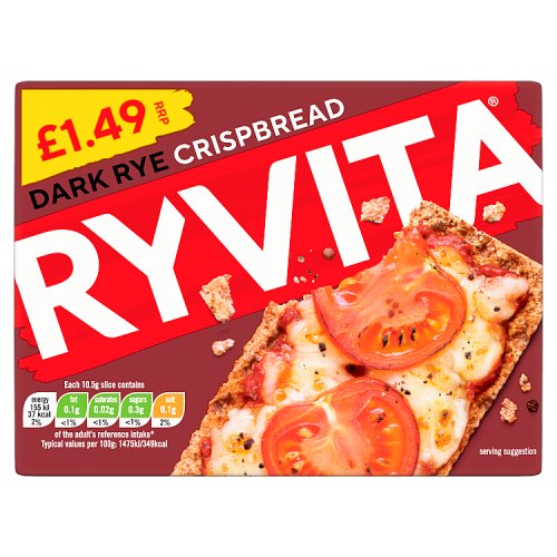 Ryvita Crispbread Dark Rye 200g PMP £1.49 pack shot