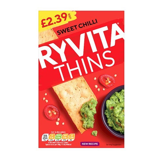 Ryvita Thins Sweet Chilli 125g PM £2.49 pack shot