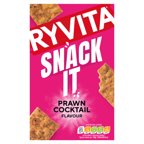 Ryvita Snack It Thins Prawn Cocktail 125g pack shot