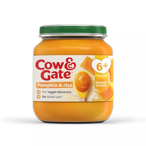 Cow & Gate Pumpkin Rice Jar 4m+ 125g pack shot