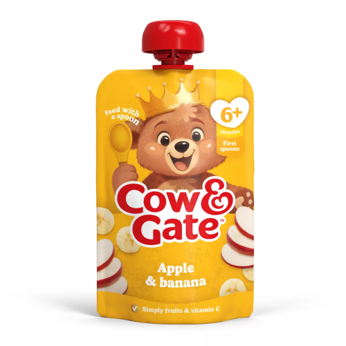 Cow & Gate Apple & Banana Pouch 4m+ 100g pack shot