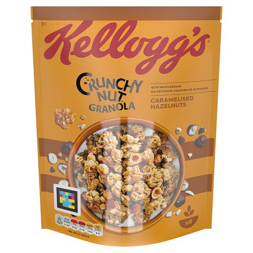 Kelloggs Crunchy Nut Granola Caramelised Nuts 380g pack shot