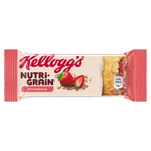 Kelloggs Nutri Grain Fruity Bars Strawberry 37g pack shot
