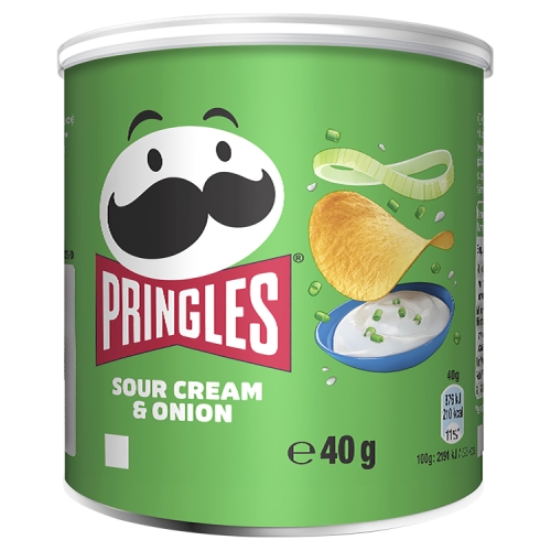 Pringles Sour Cream & Onion 40g pack shot