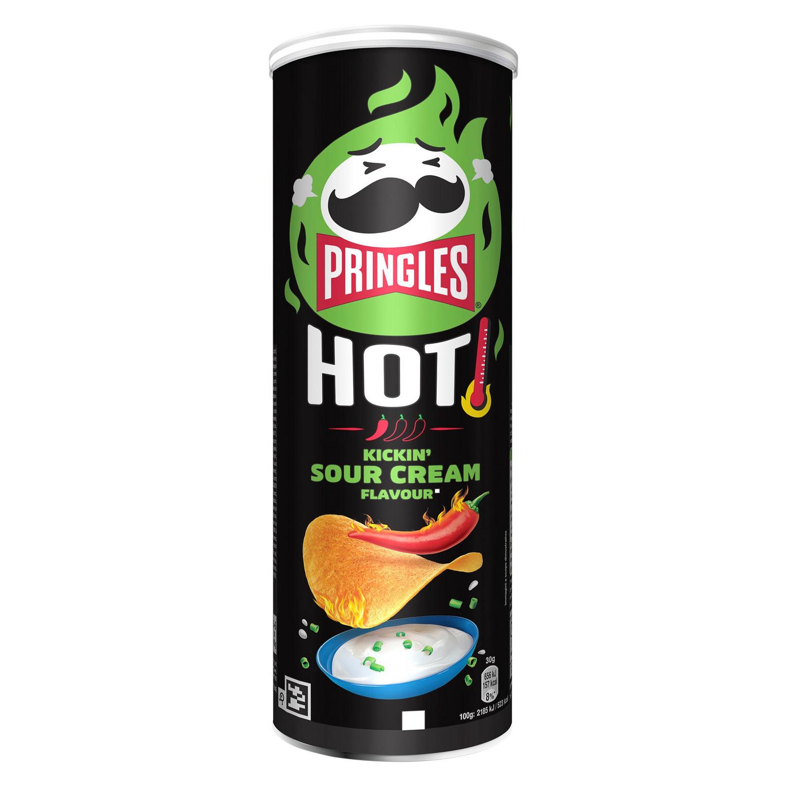 Pringles Hot Hauntin Sour Cream Glow in the Dark 160g pack shot