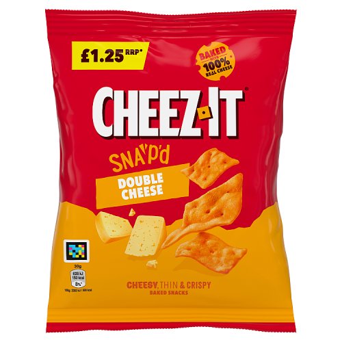 Cheez It Snapd Crackers Double Cheese PM £1.25 65g pack shot