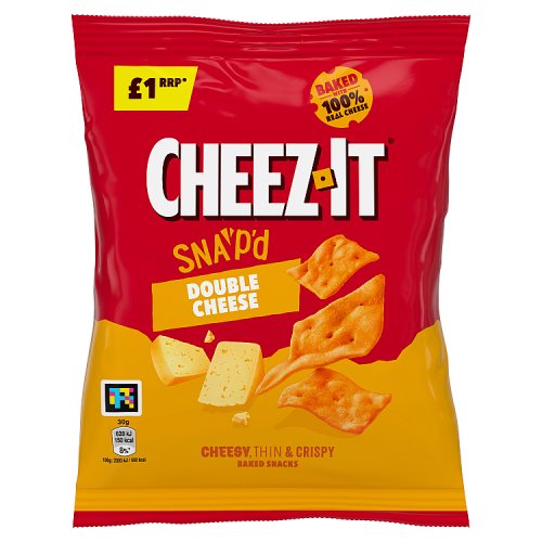 Cheez It Snapd Double Cheese PM £1 65g pack shot