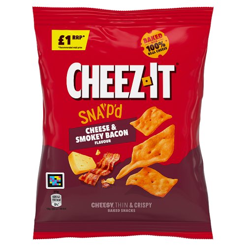 Cheez It Snapd Cheese & Bacon PM £1 65g pack shot