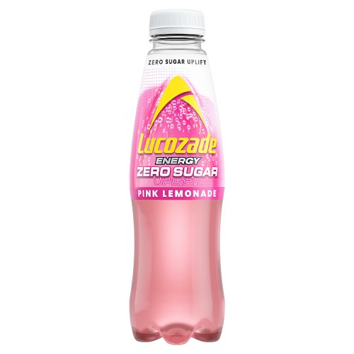Lucozade Zero Pink Lemonade 500ml pack shot