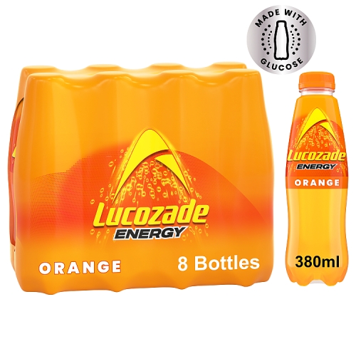 Lucozade Energy Orange 8pk (8 x 380ml) pack shot