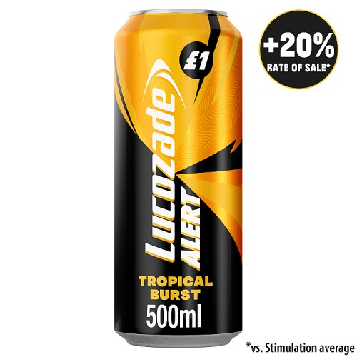Lucozade Alert Tropical 500ml PMP pack shot