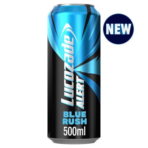Lucozade Alert Blue Rush 500ml pack shot
