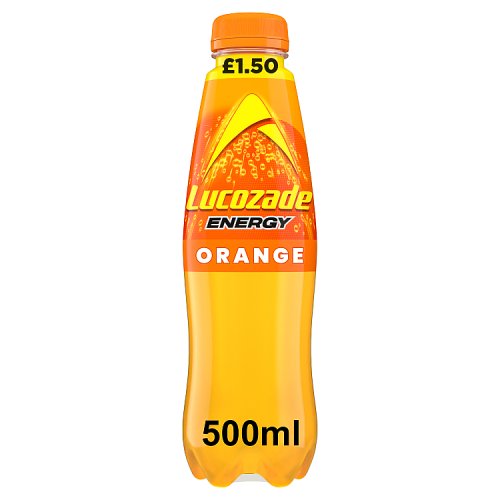 Lucozade Energy Orange PM £1.50 500ml pack shot