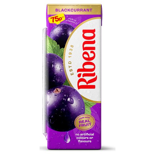 Ribena Blackcurrant 250ml PMP pack shot