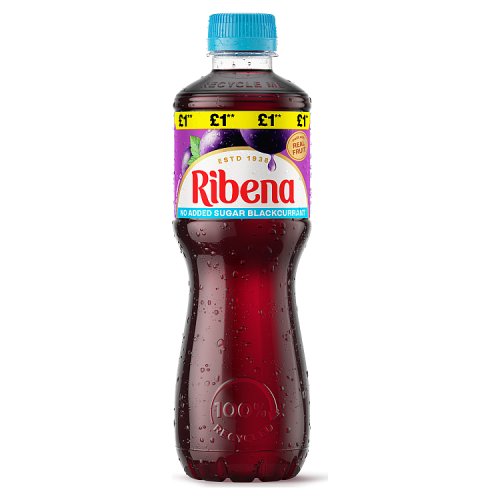 Ribena Blackcurrant Light PM £1 500ml pack shot