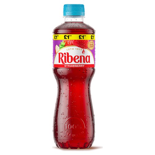 Ribena Strawberry PM £1 500ml pack shot