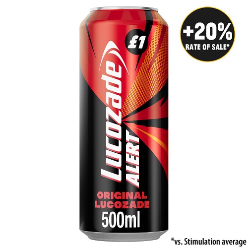 Lucozade Alert Original PM £1 500ml pack shot