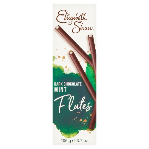 Elizabeth Shaw Flutes Dark Chocolate Mint 105g pack shot