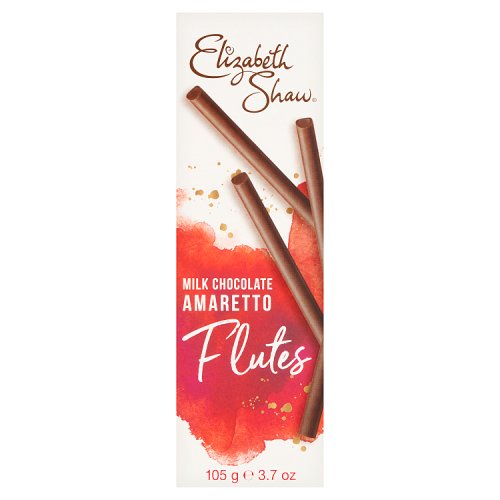 Elizabeth Shaw Flutes Milk Chocolate Amaretto 105g pack shot