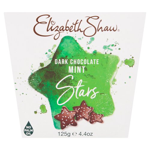 Elizabeth Shaw Dark Mint Stars 125g pack shot
