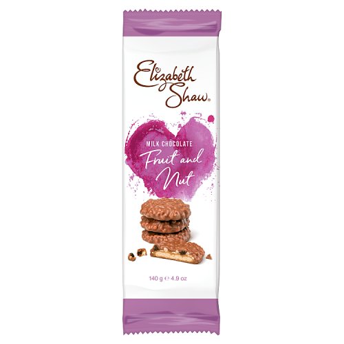 Elizabeth Shaw Biscuits Milk Chocolate Fruit & Nut 140g pack shot