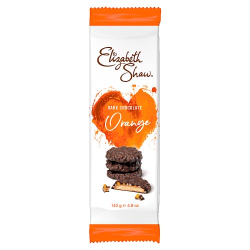 Elizabeth Shaw Biscuits Dark Chocolate Orange 140g pack shot