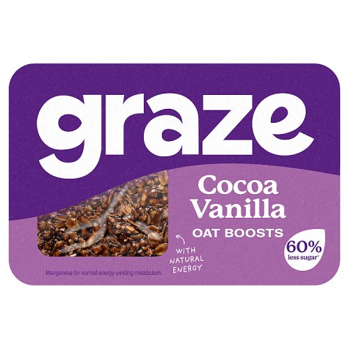 Graze Cocoa Vanilla Flapjack 50g pack shot