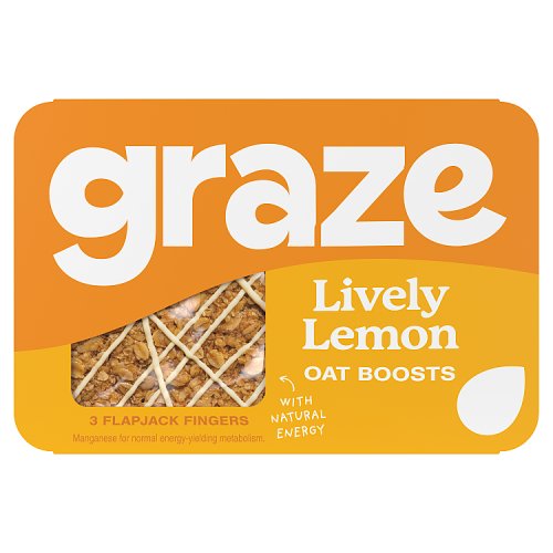 Graze Lively Lemon Flapjack 50g pack shot