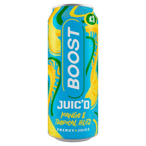 Boost Energy Mango PM £1 Juic'd 500ml pack shot