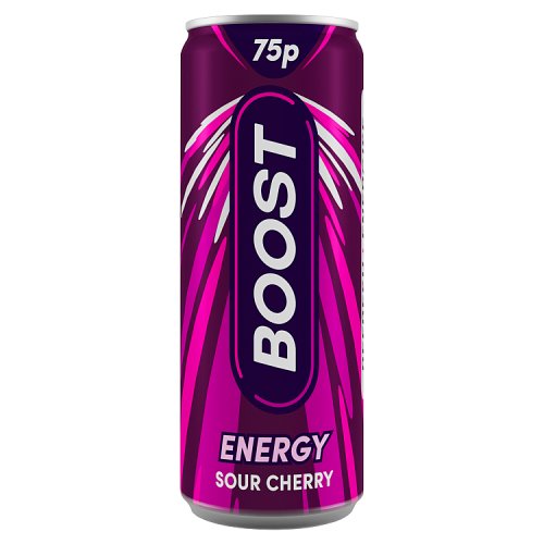Boost Energy Cherry PM 75p 250ml pack shot